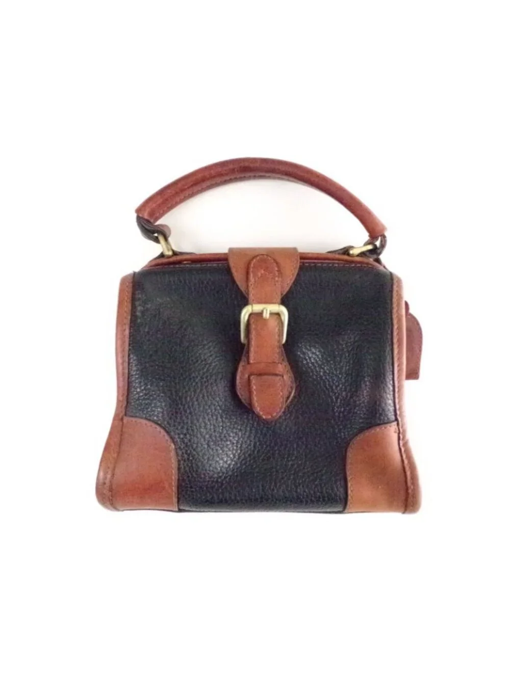 Vintage Liz Claiborne Top Handle Leather Handbag Satchel
